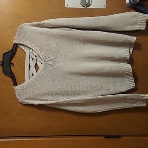 Harper heritage grey/tan knitted sweater size medium